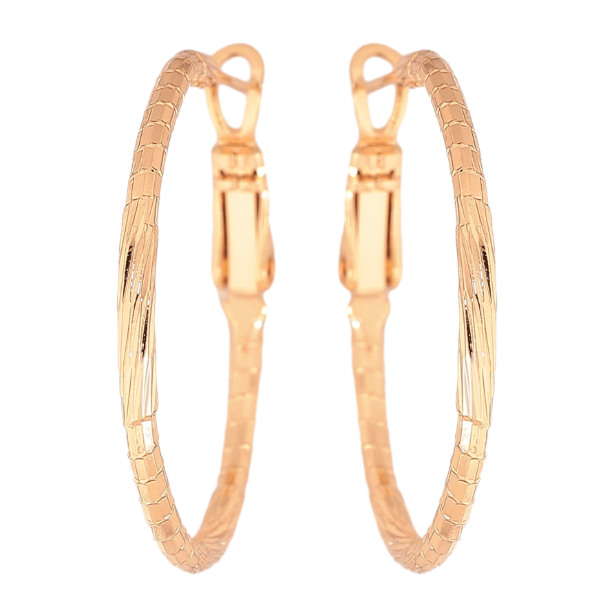Серьги Xuping цвет Позолота 18K кольца (конго) "Декоративный узор" ø 3см фото №1 Серьги Xuping цвет Позолота 18K кольца (конго) "Декоративный узор" ø 3см фото №1