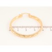 Серьги Xuping цвет Позолота 18K кольца (конго) "Декоративный узор" ø 4см фото №2 Серьги Xuping цвет Позолота 18K кольца (конго) "Декоративный узор" ø 4см фото №2