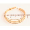 Серьги Xuping цвет Позолота 18K кольца (конго) "Тройные с узором" ø 3.5см фото №2