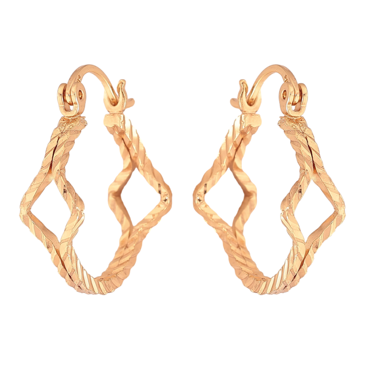 Серьги Xuping цвет Позолота 18K замок-булавка "Декоративный узор" ø 2см фото №11