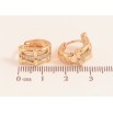Серьги Xuping цвет Позолота 18K колечки "Узор с кристаллами"  фото №2