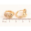 Серьги Xuping цвет Позолота 18K колечки "Узор с кристаллами" фото №2 Серьги Xuping цвет Позолота 18K колечки "Узор с кристаллами" фото №2