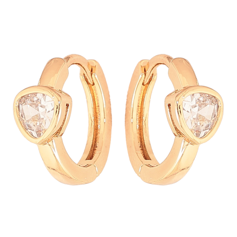 Серьги Xuping цвет Позолота 18K колечки "Узор с кристаллами" фото №1 Серьги Xuping цвет Позолота 18K колечки "Узор с кристаллами" фото №1
