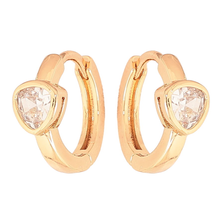 Серьги Xuping цвет Позолота 18K колечки "Узор с кристаллами" фото №1 Серьги Xuping цвет Позолота 18K колечки "Узор с кристаллами" фото №1