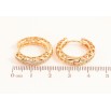 Серьги Xuping цвет Позолота 18K колечки "Резной узор с дорожками кристаллов" фото №2 Серьги Xuping цвет Позолота 18K колечки "Резной узор с дорожками кристаллов" фото №2