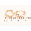 Сережки Xuping колір Позолота 18K колечка "Бічний візерунок з кристалами" фото №2 Сережки Xuping колір Позолота 18K колечка "Бічний візерунок з кристалами" фото №2