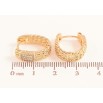 Серьги Xuping цвет Позолота 18K колечки "Декоративный узор с кристаллами" фото №2 Серьги Xuping цвет Позолота 18K колечки "Декоративный узор с кристаллами" фото №2