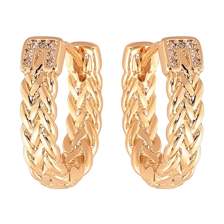 Серьги Xuping цвет Позолота 18K колечки "Декоративный узор с кристаллами" фото №12 Серьги Xuping цвет Позолота 18K колечки "Декоративный узор с кристаллами" фото №12