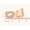 Сережки Xuping колір Позолота 18K колечка "Інкрустація кристалами" фото №2 Сережки Xuping колір Позолота 18K колечка "Інкрустація кристалами" фото №2