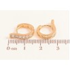 Сережки Xuping колір Позолота 18K колечка "Доріжки кристалів" фото №2 Сережки Xuping колір Позолота 18K колечка "Доріжки кристалів" фото №2