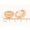 Серьги Xuping цвет Позолота 18K колечки "Декоративный узор"  фото №2