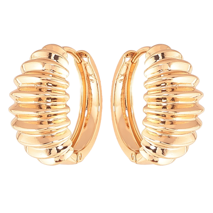 Серьги Xuping цвет Позолота 18K колечки "Декоративный узор" фото №9 Серьги Xuping цвет Позолота 18K колечки "Декоративный узор" фото №9