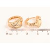 Серьги Xuping цвет Позолота 18K колечки "Узор с кристаллами" фото №2 Серьги Xuping цвет Позолота 18K колечки "Узор с кристаллами" фото №2