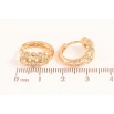 Серьги Xuping цвет Позолота 18K колечки "Узор с кристаллами" фото №2 Серьги Xuping цвет Позолота 18K колечки "Узор с кристаллами" фото №2