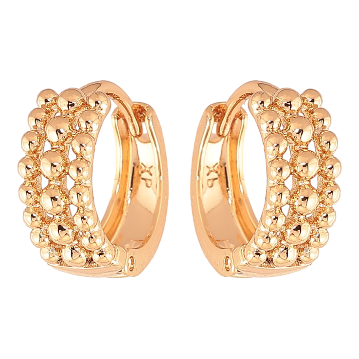 Серьги Xuping цвет Позолота 18K колечки "Декоративный узор" фото №20 Серьги Xuping цвет Позолота 18K колечки "Декоративный узор" фото №20