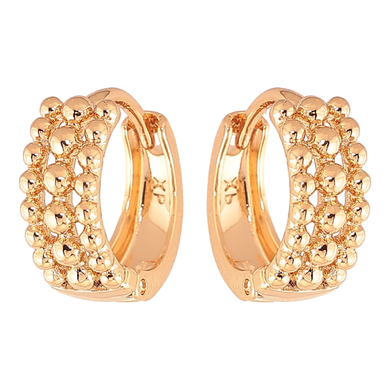 Серьги Xuping цвет Позолота 18K колечки "Декоративный узор" фото №1 Серьги Xuping цвет Позолота 18K колечки "Декоративный узор" фото №1