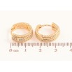 Серьги Xuping цвет Позолота 18K колечки "Узор с кристаллами"  фото №2