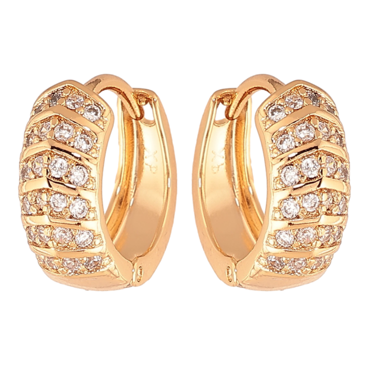 Серьги Xuping цвет Позолота 18K колечки "Инкрустация кристаллами" фото №14 Серьги Xuping цвет Позолота 18K колечки "Инкрустация кристаллами" фото №14