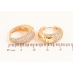 Серьги Xuping цвет Позолота 18K колечки "Инкрустация кристаллами"  фото №2