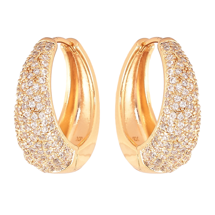 Серьги Xuping цвет Позолота 18K колечки "Инкрустация кристаллами" фото №13 Серьги Xuping цвет Позолота 18K колечки "Инкрустация кристаллами" фото №13