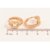 Серьги Xuping цвет Позолота 18K колечки "Узор с кристаллами" фото №2 Серьги Xuping цвет Позолота 18K колечки "Узор с кристаллами" фото №2