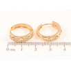 Серьги Xuping цвет Позолота 18K колечки "Узор с кристаллами" фото №2 Серьги Xuping цвет Позолота 18K колечки "Узор с кристаллами" фото №2
