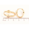 Серьги Xuping цвет Позолота 18K колечки "Узор с кристаллами двусторонний" фото №2 Серьги Xuping цвет Позолота 18K колечки "Узор с кристаллами двусторонний" фото №2