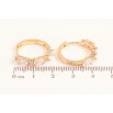 Серьги Xuping цвет Позолота 18K колечки "Узор с кристаллами" фото №2 Серьги Xuping цвет Позолота 18K колечки "Узор с кристаллами" фото №2