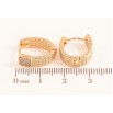 Серьги Xuping цвет Позолота 18K колечки "Узор с кристаллами"  фото №2