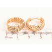 Серьги Xuping цвет Позолота 18K колечки "Узор с кристаллами" фото №2 Серьги Xuping цвет Позолота 18K колечки "Узор с кристаллами" фото №2