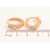 Серьги Xuping цвет Позолота 18K колечки "Узор с кристаллами" фото №2 Серьги Xuping цвет Позолота 18K колечки "Узор с кристаллами" фото №2