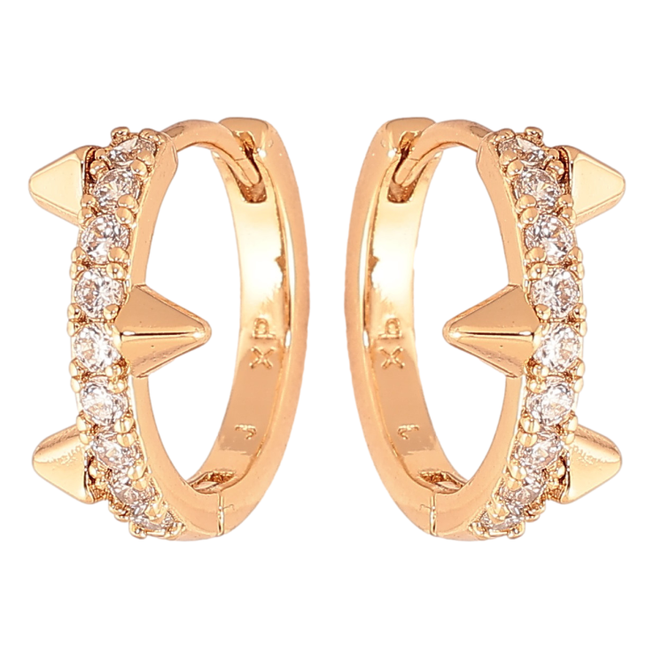 Серьги Xuping цвет Позолота 18K колечки "Узор с кристаллами" фото №10 Серьги Xuping цвет Позолота 18K колечки "Узор с кристаллами" фото №10