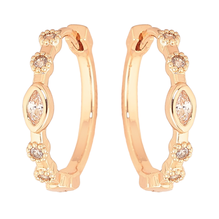 Сережки Xuping колір Позолота 18K колечка "Візерунок з кристалами" фото №23 Сережки Xuping колір Позолота 18K колечка "Візерунок з кристалами" фото №23