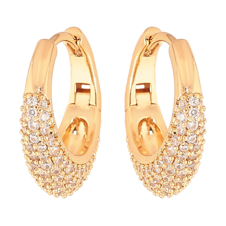 Сережки Xuping колір Позолота 18K колечка "Інкрустація кристалами" фото №11 Сережки Xuping колір Позолота 18K колечка "Інкрустація кристалами" фото №11