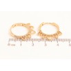 Серьги Xuping цвет Позолота 18K колечки "Декоративный узор"  фото №2