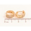 Серьги Xuping цвет Позолота 18K колечки "Узор с кристаллами" фото №2 Серьги Xuping цвет Позолота 18K колечки "Узор с кристаллами" фото №2