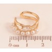Серьги Xuping цвет Позолота 18K моно-каффа "Узор с кристаллом и жемчужинами" фото №2 Серьги Xuping цвет Позолота 18K моно-каффа "Узор с кристаллом и жемчужинами" фото №2