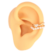 Серьги Xuping цвет Позолота 18K моно-каффа "Узор с кристаллом и жемчужинами" фото №3 Серьги Xuping цвет Позолота 18K моно-каффа "Узор с кристаллом и жемчужинами" фото №3