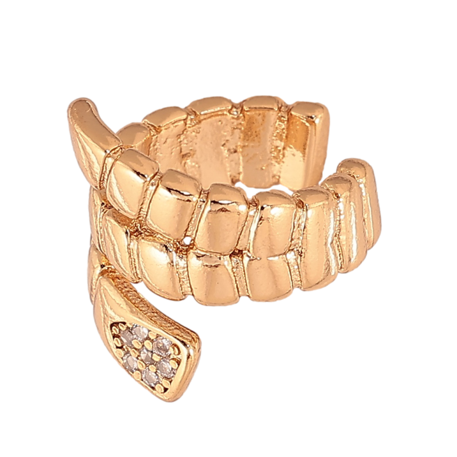 Серьги Xuping цвет Позолота 18K моно-каффа "Узор с кристаллами" фото №1 Серьги Xuping цвет Позолота 18K моно-каффа "Узор с кристаллами" фото №1