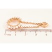 Серьги Xuping цвет Позолота 18K моно-каффа "Дорожка жемчужин с подвеской сердечко" фото №2 Серьги Xuping цвет Позолота 18K моно-каффа "Дорожка жемчужин с подвеской сердечко" фото №2