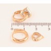Серьги Xuping цвет Позолота 18K подвески на колечках "Сердечки" 2 в 1 фото №2