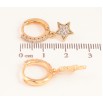 Серьги Xuping цвет Позолота 18K подвески на колечках "Ассиметричные звездочки" фото №2 Серьги Xuping цвет Позолота 18K подвески на колечках "Ассиметричные звездочки" фото №2