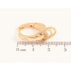 Серьги Xuping цвет Позолота 18K подвески на колечках "Кольца с кристаллами" фото №2 Серьги Xuping цвет Позолота 18K подвески на колечках "Кольца с кристаллами" фото №2