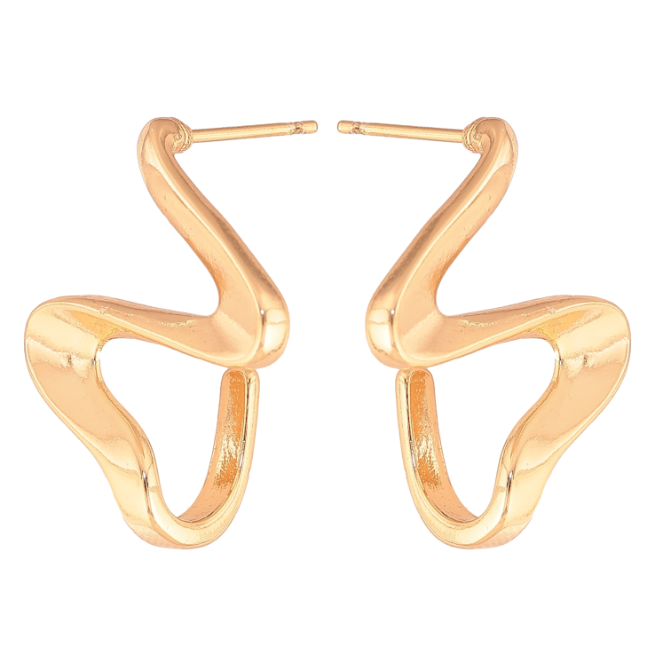 Серьги Xuping цвет Позолота 18K пусеты "Декоративные дуги" фото №9 Серьги Xuping цвет Позолота 18K пусеты "Декоративные дуги" фото №9