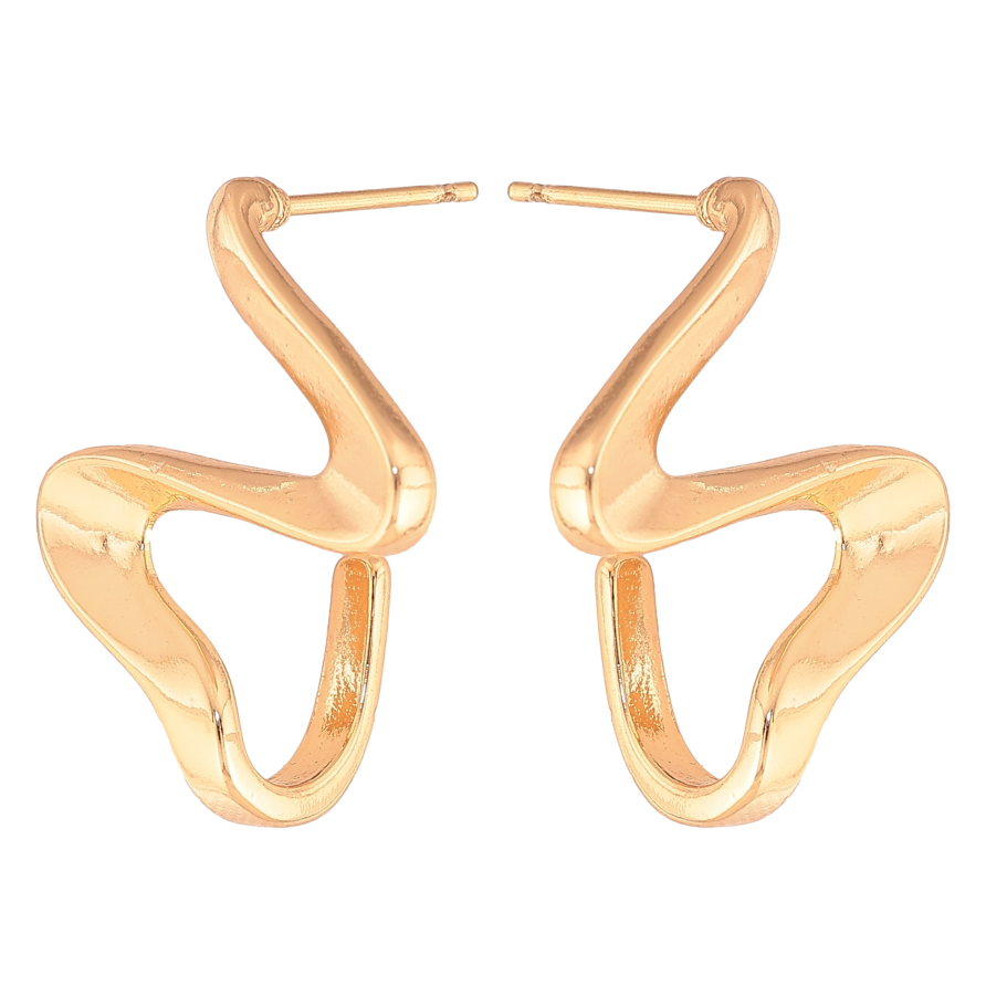Серьги Xuping цвет Позолота 18K пусеты "Декоративные дуги" фото №1 Серьги Xuping цвет Позолота 18K пусеты "Декоративные дуги" фото №1