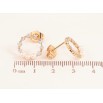 Серьги Xuping цвет Позолота 18К пусеты "Колечки с кристаллами и жемчужинами" фото №2 Серьги Xuping цвет Позолота 18К пусеты "Колечки с кристаллами и жемчужинами" фото №2