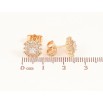 Серьги Xuping цвет Позолота 18K пусеты "Инкрустация кристаллами" фото №2