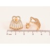 Серьги Xuping цвет Позолота 18K пусеты "Сердечки с кристаллами" фото №2 Серьги Xuping цвет Позолота 18K пусеты "Сердечки с кристаллами" фото №2