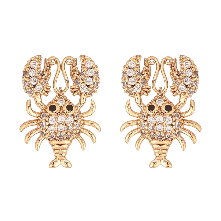Серьги Xuping цвет Позолота 18K пусеты "Раки с инкрустацией кристаллами" фото №20