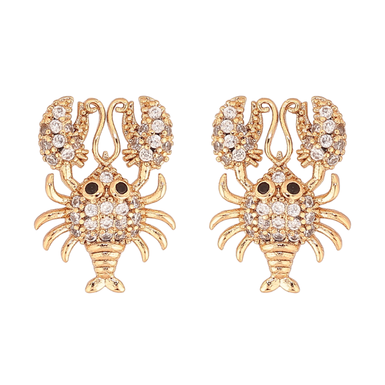 Сережки Xuping колір Позолота 18K пусети "Раки з інкрустацією кристалами" фото №6 Сережки Xuping колір Позолота 18K пусети "Раки з інкрустацією кристалами" фото №6
